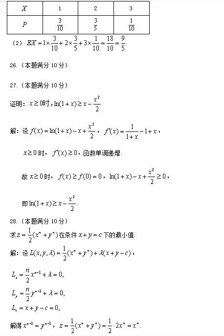 2023年福建成人高考专升本高数二真题及答案.png